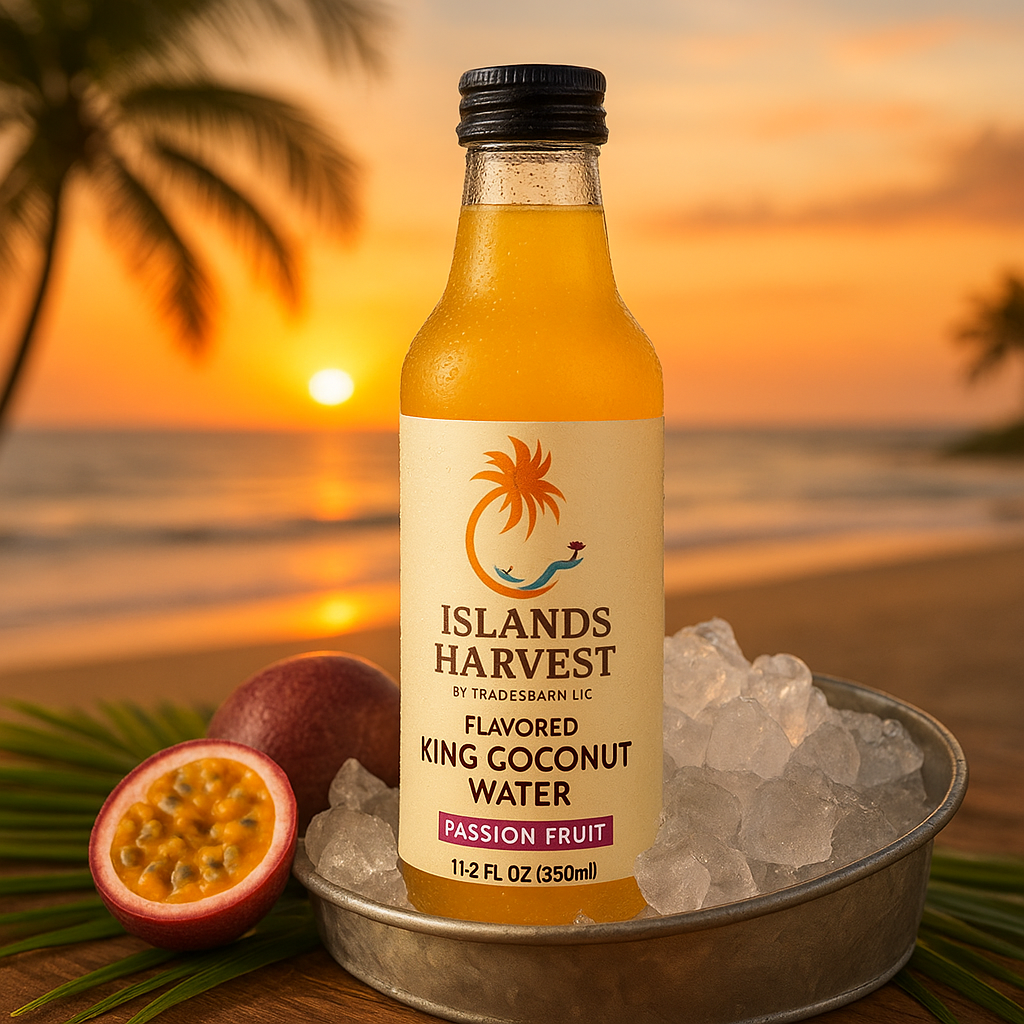King coconut water with passion fruit