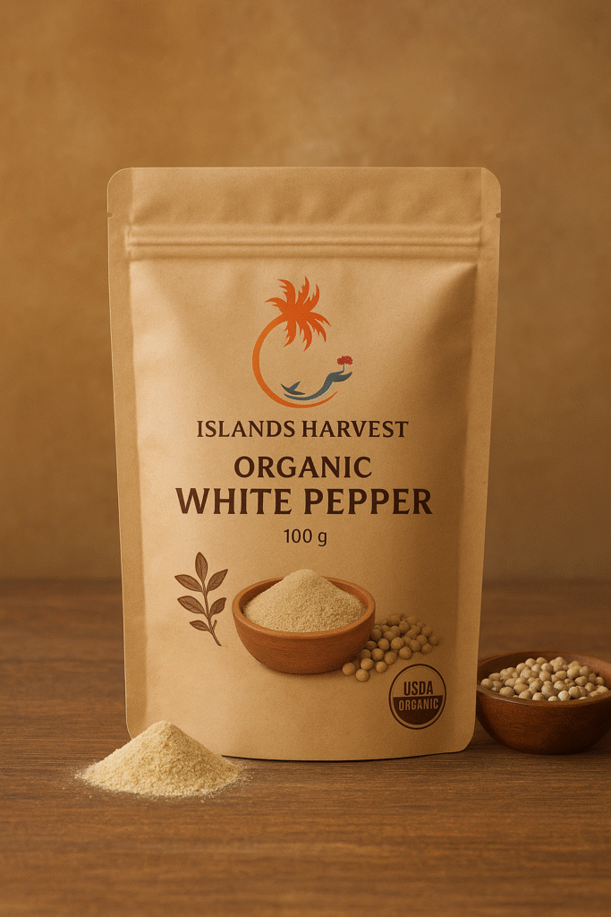 Organic white pepper